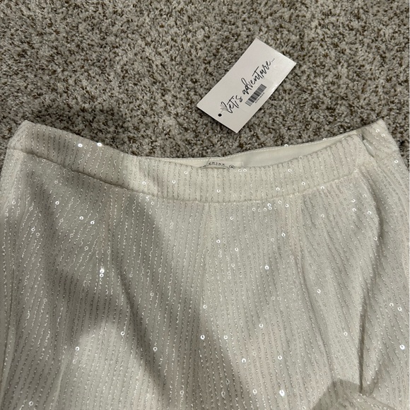 12th Tribe White Shimmer Jumpsuit - Picture 3 of 4